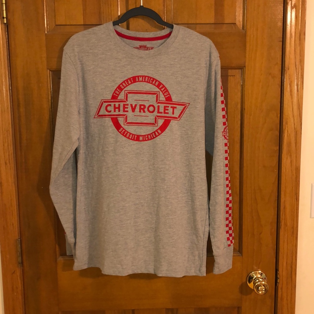 Chevrolet Long Sleeve Racing Tee (grey & red)